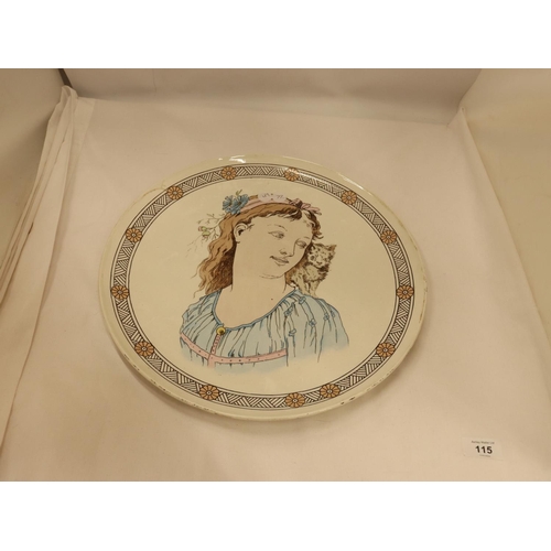 115 - A WEDGWOOD ART NOUVEAU PLAQUE (THOMAS ALLEN), DIAMETER 38CM