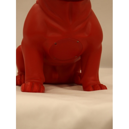 125 - A LARGE RED 'MR COOL' BULLDOG WITH SUNGLASSES, HEIGHT 30CM