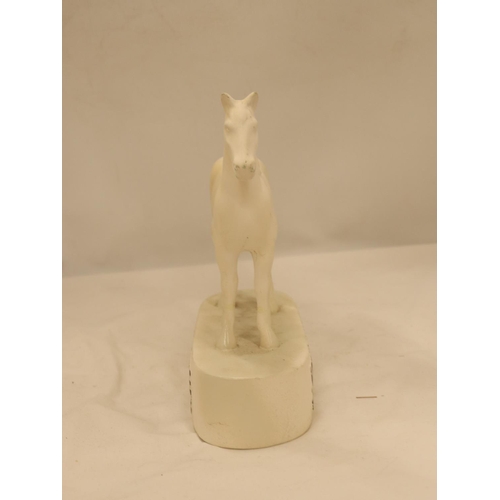 160 - A VINTAGE KELSBORO WARE CERAMIC WHITE HORSE WHISKY ADVERTISING FIGURE