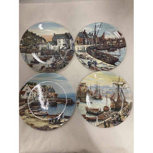 174 - FOUR POOLE POTTERY LIMITED EDITION 'FAMOUS FISHING HARBOURS' CABINET PLATES