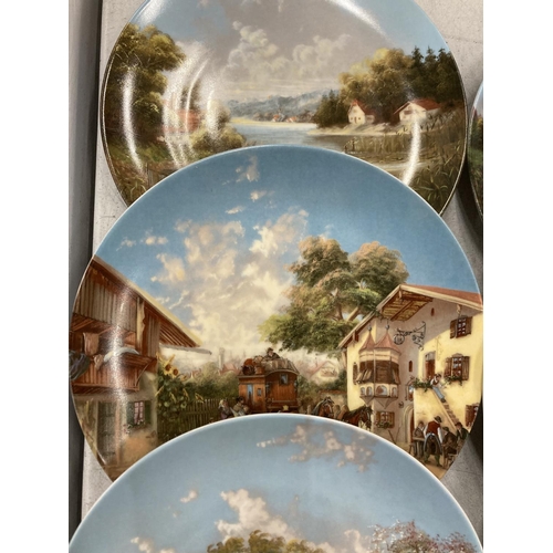 192 - A COLLECTION OF GERMAN CABINET PLATES WITH CERTIFICATES - 10 IN TOTAL