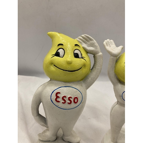 202 - A PAIR OF CAST ESSO MR AND MRS DRIP FIGURES, HEIGHT 24CM