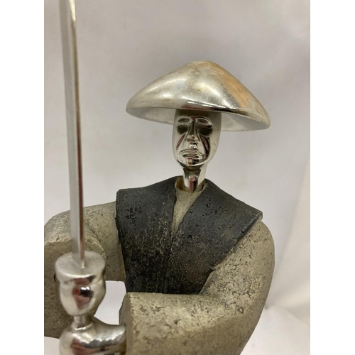 216 - A MODEL OF A SAMURAI WARRIOR, HEIGHT 30CM