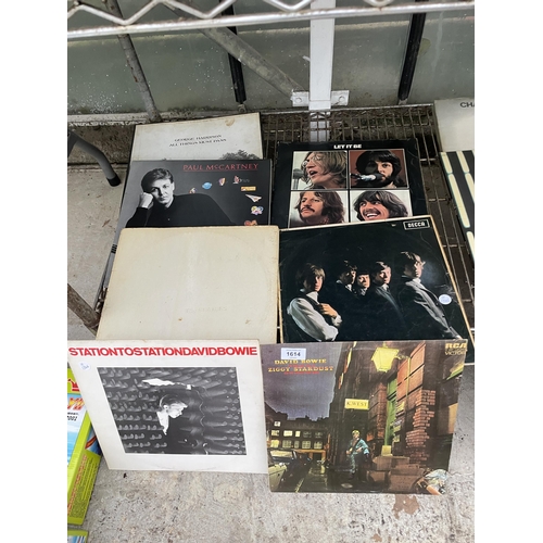 1614 - SEVEN VARIOUS VINYL RECORDS TO INCLUDE PAUL MCCARTNEY AND THE BEATLES ETC