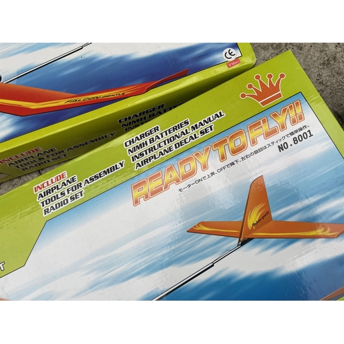 1621 - TWO BOXED DELUXE FALCON GENTLE ELECTRIC POWERED R/C AIRPLANE KITS