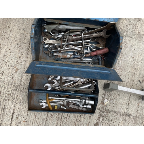 1694 - TWO TOOL BOXES WITH A LARGE ASSORTMENT OF SPANNERS