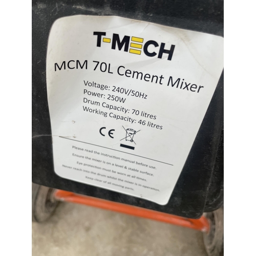 1731 - AN ELECTRIC T-MEC 70L CEMENT MIXER