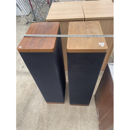 1736 - A PAIR OF TALL ACOUSTIC RESEARCH SPEAKERS HEIGHT 111CM