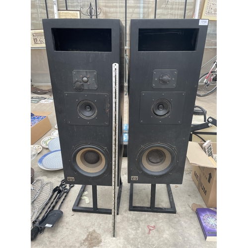 1759 - A PAIR OF TALL HAS PROFESSIONAL SERIES SPEAKERS