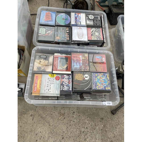 1793 - TWO BOXES OF VARIOUS CD'S