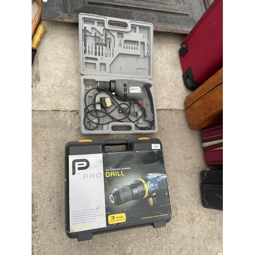 1802 - TWO BOXED POWER TOOLS TO INCLUDE A 12V PRO CORDLESS HAMMER DRILL AND A FURTHER PRO HAMMER DRILL