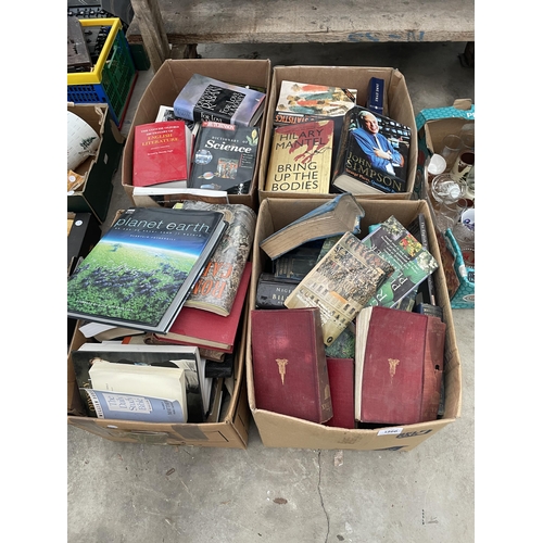 1860 - FOUR BOXES OF VARIOUS BOOKS