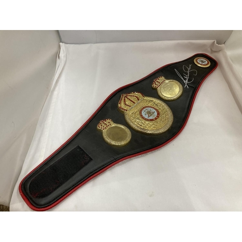 41 - AN ANTHONY JOSHUA SIGNED W.B.A BELT