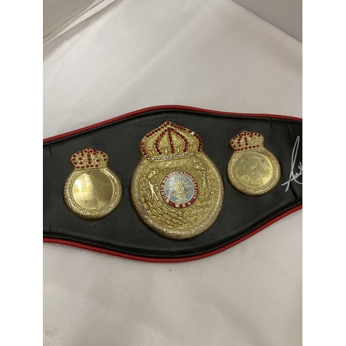 41 - AN ANTHONY JOSHUA SIGNED W.B.A BELT