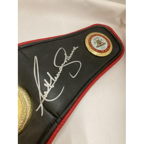 41 - AN ANTHONY JOSHUA SIGNED W.B.A BELT