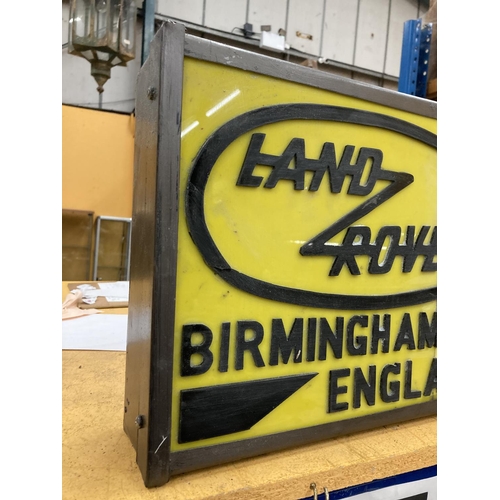 89 - A LAND ROVER BIRMINGHAM ENGLAND ILLUMINATED LIGHT BOX SIGN