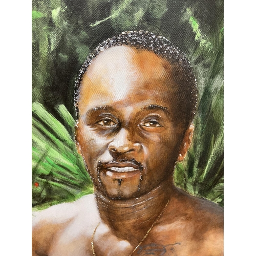 97 - A SIGNED PAINTING SIGNED BY NIGEL BENN