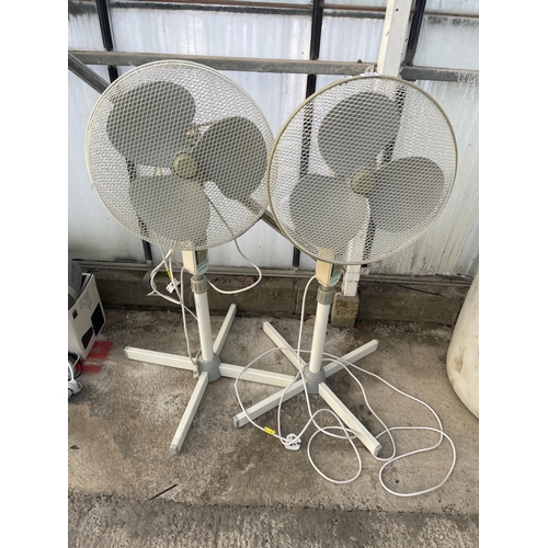 2414 - TWO ELECTRIC FLOOR FANS