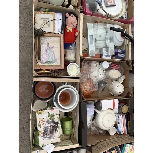 2332 - AN ASSORTMENT OF HOUSEHOLD CLEARANCE ITEMS TO INCLUDE CERAMICS AND PRINTS ETC