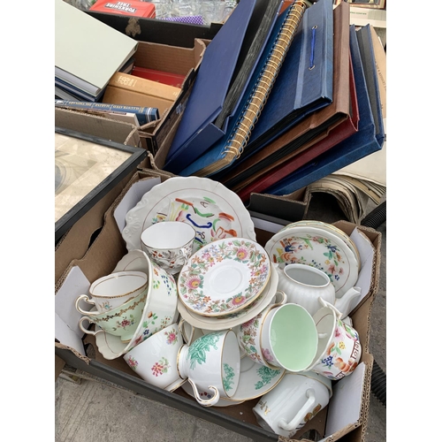 2334 - AN ASSORTMENT OF HOUSEHOLD CLEARANCE ITEMS TO INCLUDE GKLASS WARE AND BOOKS ETC