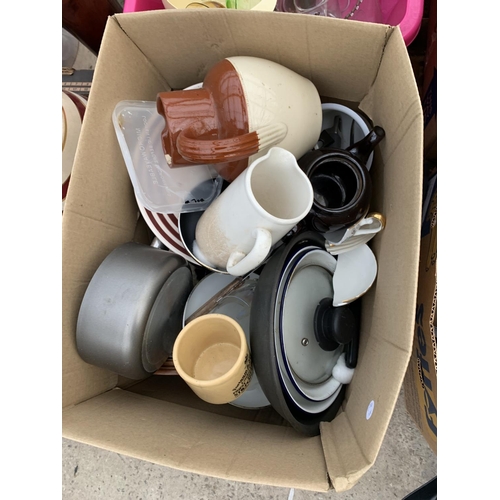 2341 - AN ASSORTMENT OF HOUSEHOLD CLEARANCE ITEMS TO INCLUDE CERAMICS AND GLASS WARE ETC