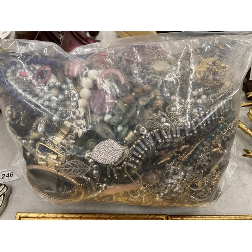 243 - A LARGE QUANTITY OF ASSORTED COSTUME JEWELLERY - 5KG IN TOTAL