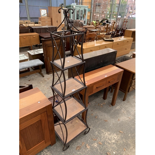 2953 - A MODERN METALWARE FOUR TIER ETAGERE/DISPLAY STAND