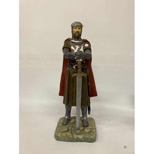 180 - A LARGE KING ARTHUR FIGURE, HEIGHT APPROX 60CM