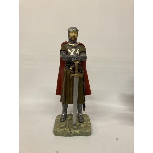 180 - A LARGE KING ARTHUR FIGURE, HEIGHT APPROX 60CM