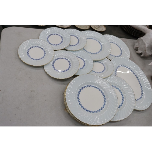 268 - A QUANTITY OF MINTON 'CHEVIOT' PATTERN PLATES TO INCLUDE DINNER, SALAD AND SIDE PLATES