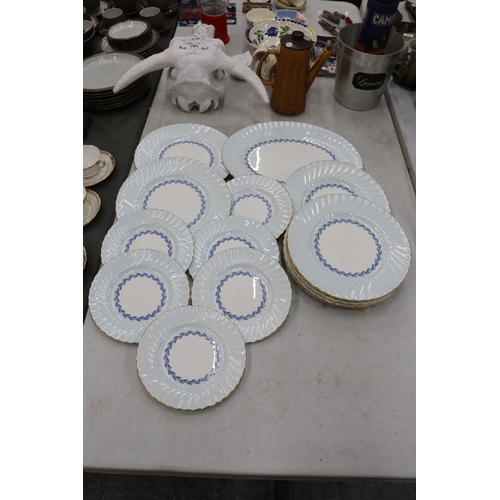 268 - A QUANTITY OF MINTON 'CHEVIOT' PATTERN PLATES TO INCLUDE DINNER, SALAD AND SIDE PLATES