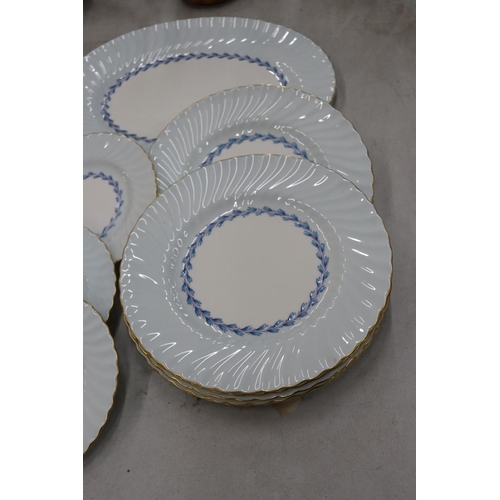 268 - A QUANTITY OF MINTON 'CHEVIOT' PATTERN PLATES TO INCLUDE DINNER, SALAD AND SIDE PLATES