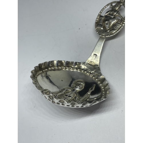 590 - A SILVER CONTINENTAL SPOON