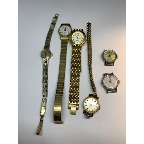 617 - SIX LADIES WATCHES TO INCLUDE A TIMEX, SEKONDA, MONTINE, ETC