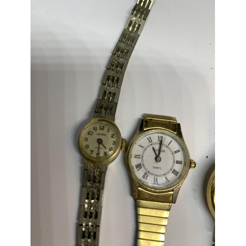 617 - SIX LADIES WATCHES TO INCLUDE A TIMEX, SEKONDA, MONTINE, ETC