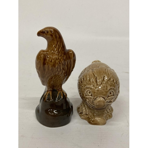 720 - A BESWICK BENEAGLES SCOTCH WHISKEY MINIATURE EAGLE TOGETHER WITH A FLYING HAGGIS MINIATURE