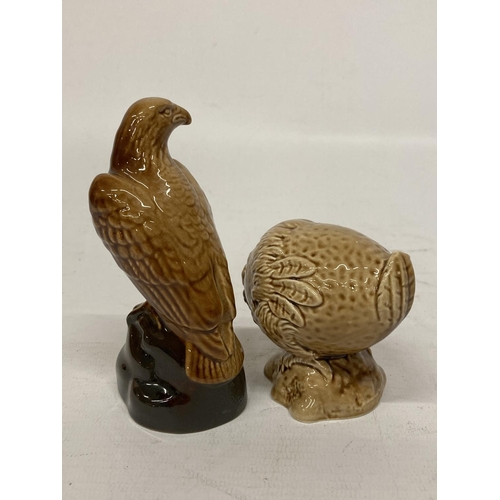 720 - A BESWICK BENEAGLES SCOTCH WHISKEY MINIATURE EAGLE TOGETHER WITH A FLYING HAGGIS MINIATURE