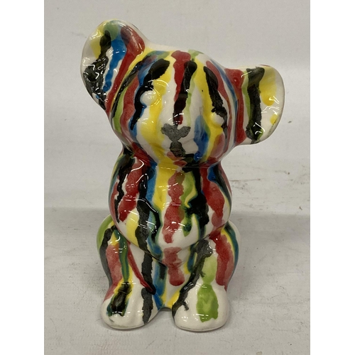 728 - AN ANITA HARRIS HAND PAINTED AND SIGNED IN GOLD FUSION SPLASH KOALA BEAR