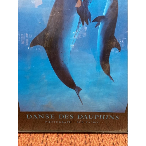 868 - A PRINT OF DOLPHINS 'DANSE DES DAUPHINS, 63CM X 88CM