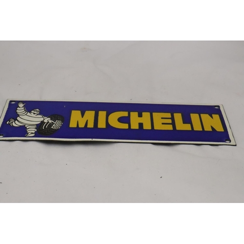 904 - AN ENAMEL MICHELIN SIGN - 30 X 11 CM