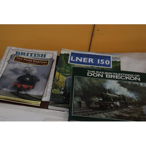 917 - A COLLECTION OF RAILWAY RELATED ITEMS, PRINTS, BOOKS ETC