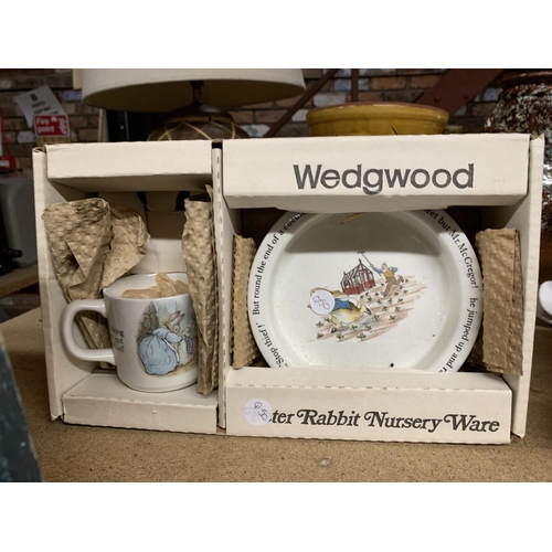 1049 - A BOXED WEDGWOOD PETER RABBIT NURSERY SET