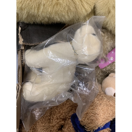 1141 - A QUANTITY OF TEDDY BEARS AND ANIMALS