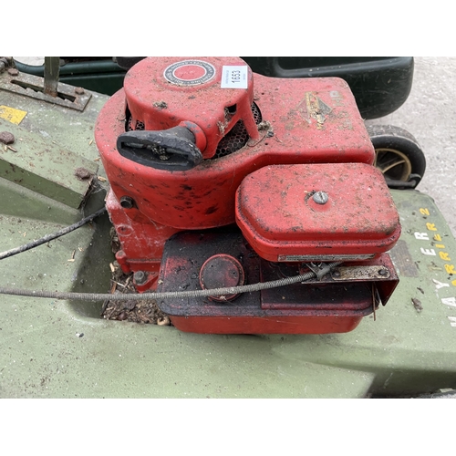 1653 - A VINTAGE HAYTER HARRIER ROTARY MOWER COMPLETE WITH GRASS BOX