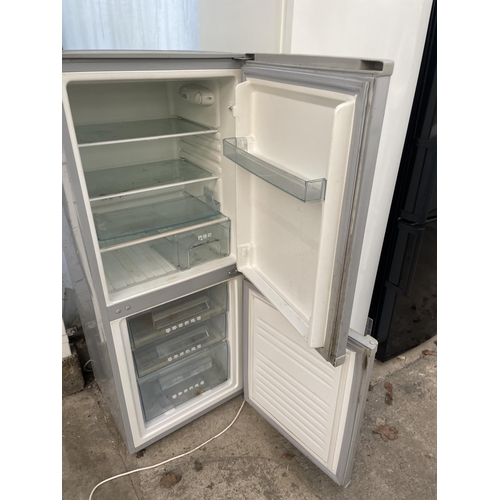 2363 - A GREY DAEWOO UPRIGHT FRIDGE FREEZER