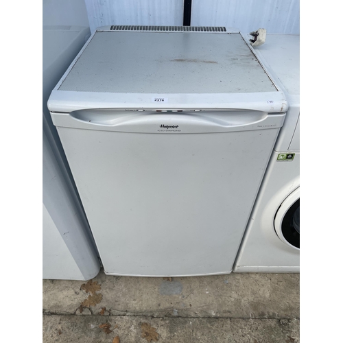 2376 - A WHITE HOTPOINT UNDERCOUNTER FREEZER