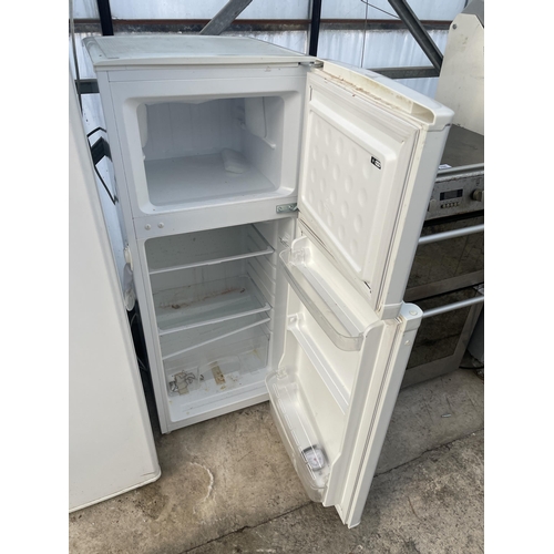 2385 - A SMALL WHITE UPRIGHT FRIDGE FREEZER