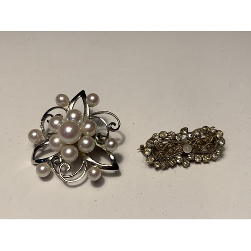 533 - FOUR SILVER BROOCHES