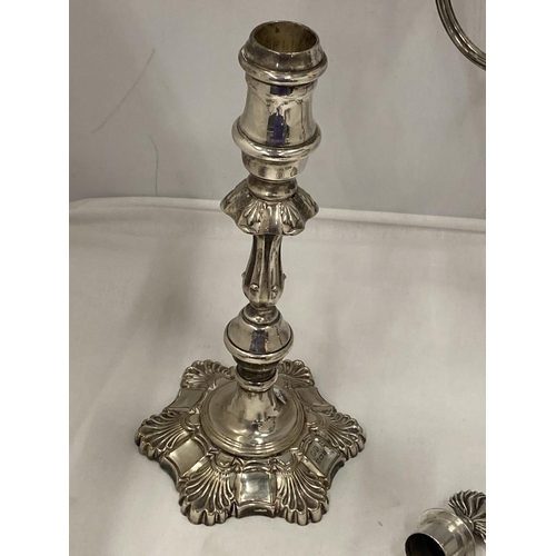 1 - A PAIR OF HALLMARKED BIRMINGHAM SILVER CANDLESTICKS, MAKER HOCKLEY, GROSS WEIGHT 2914 GRAMS (WEIGHTE... 