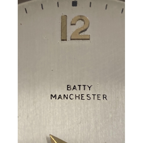 5 - A BATTY MANCHESTER ELLIOTT DECO STYLE MANTLE CLOCK SEEN WORKING BUT NO WARRANTY